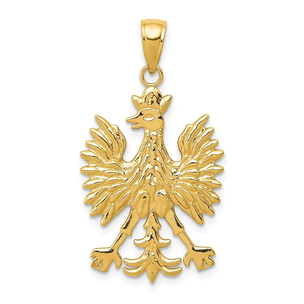 14k Phoenix Mythological Bird Charm
