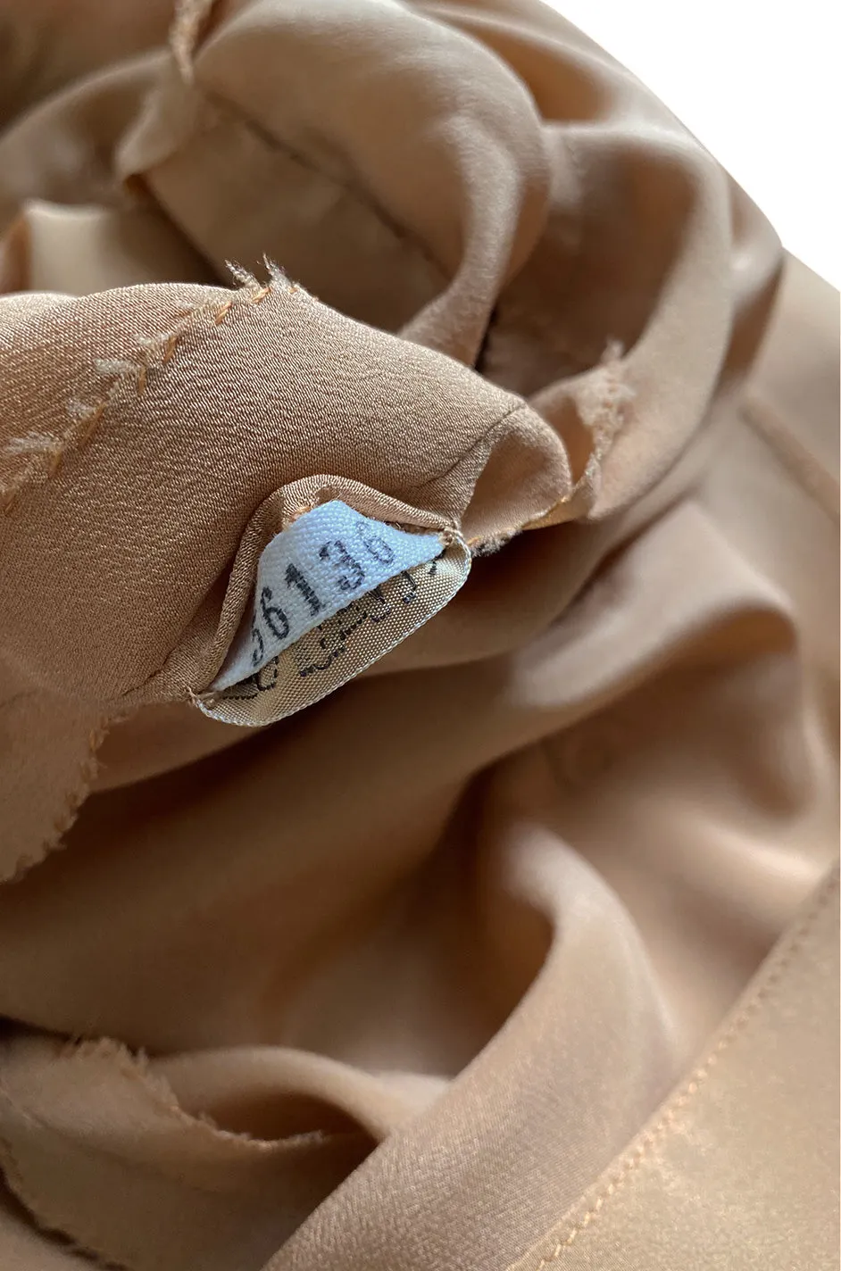1970s Chanel True Haute Couture Pleated Front Silk Top w Bow & French Cuffs