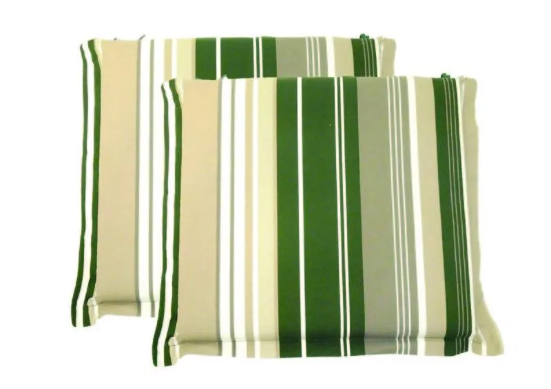 2 Seat Pads 5cm Valance Blue & Green