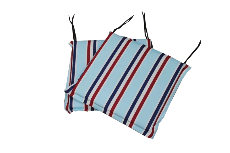 2 Seat Pads 5cm Valance Blue & Green