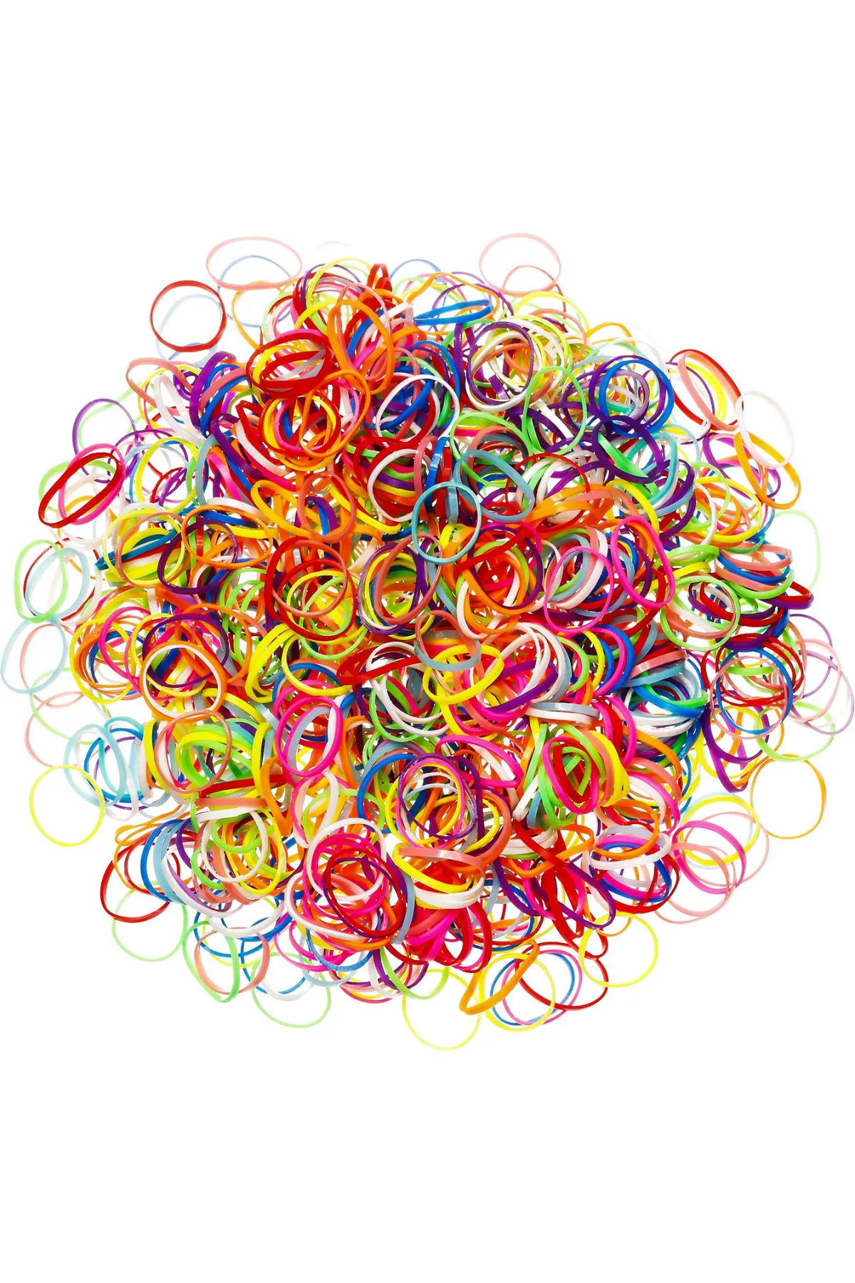 500 PIECE NEON ELASTIC TIES