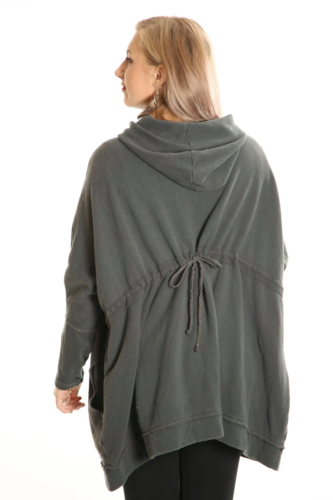 5235B Hoodie Jacket Distressed Army Green- Printed