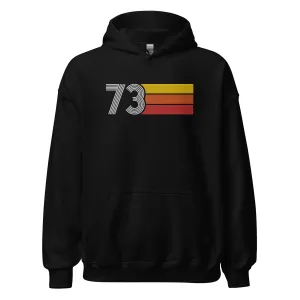 73 - Retro Tri-Line Large Embroidery Unisex Hoodie