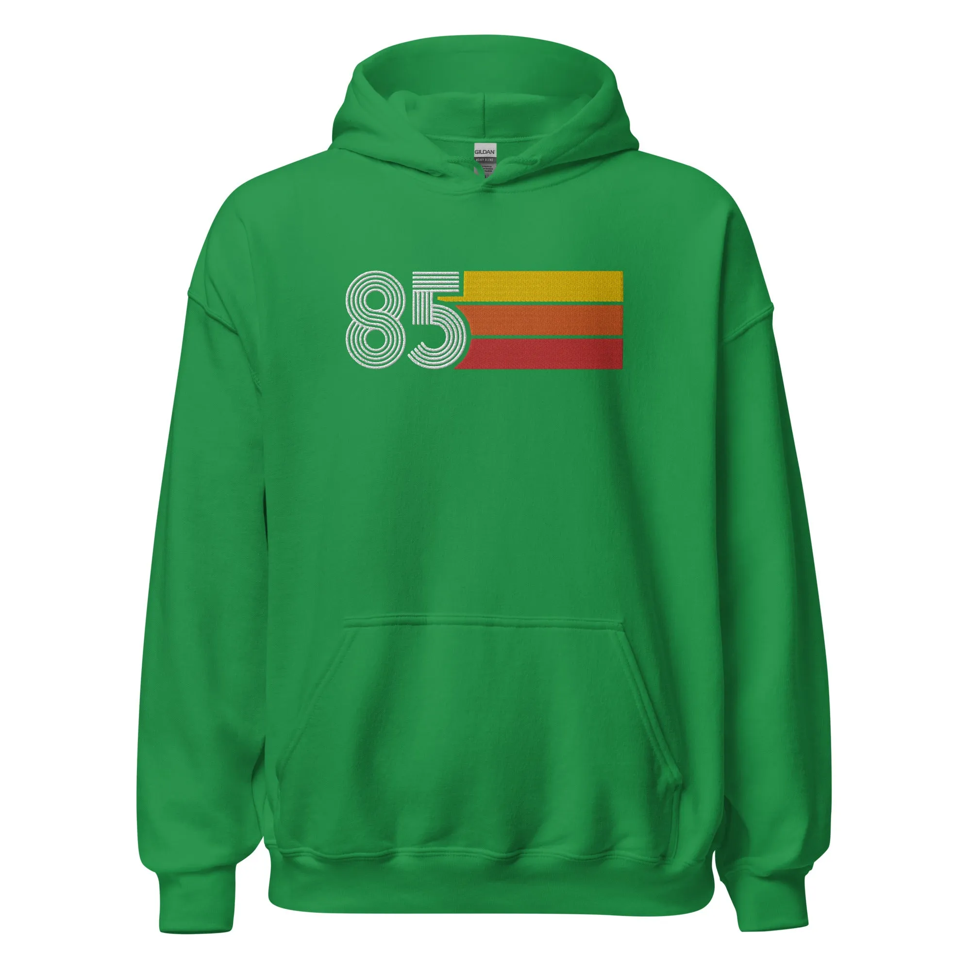 85 - Retro Tri-Line Large Embroidery Unisex Hoodie