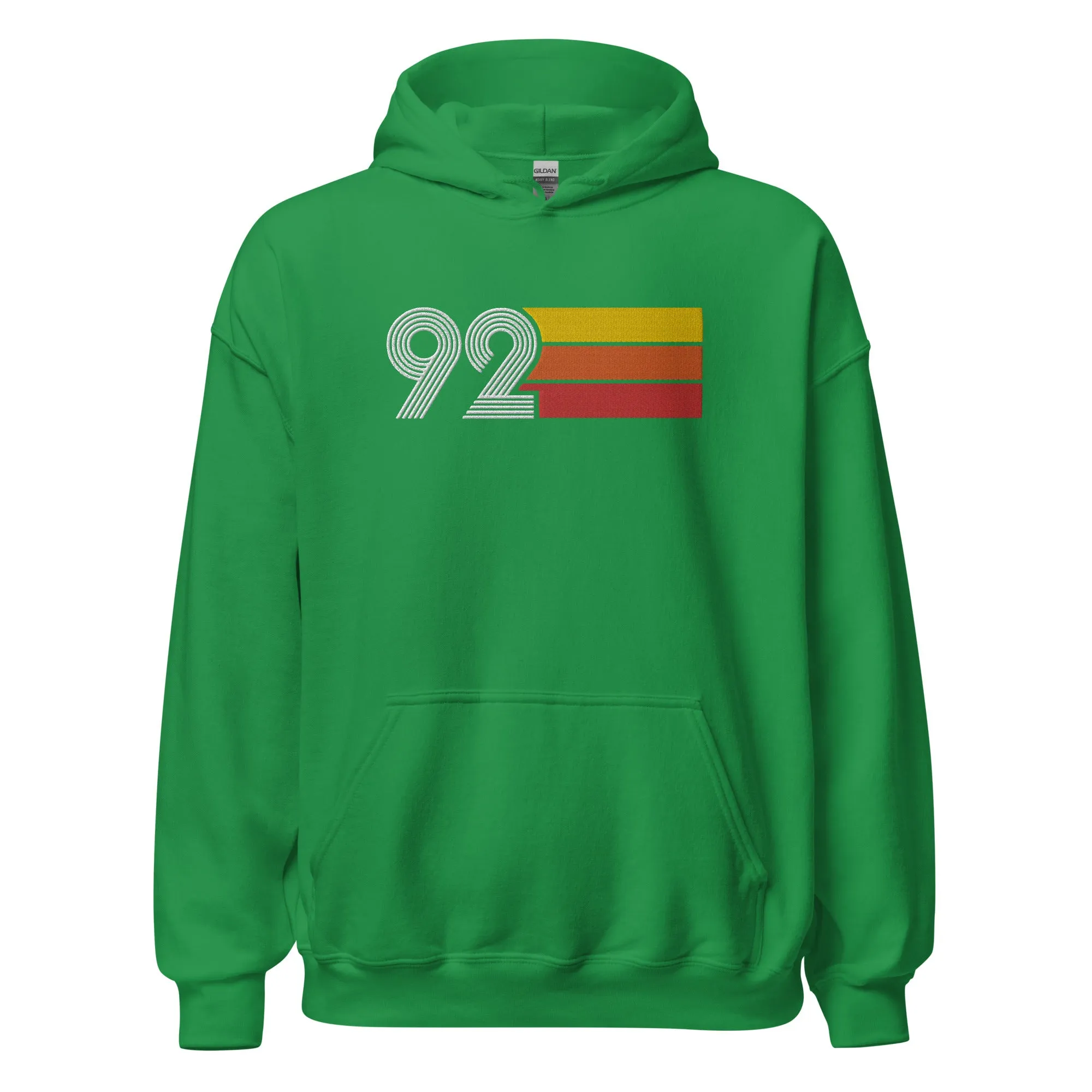 92 - Retro Tri-Line Large Embroidery Unisex Hoodie