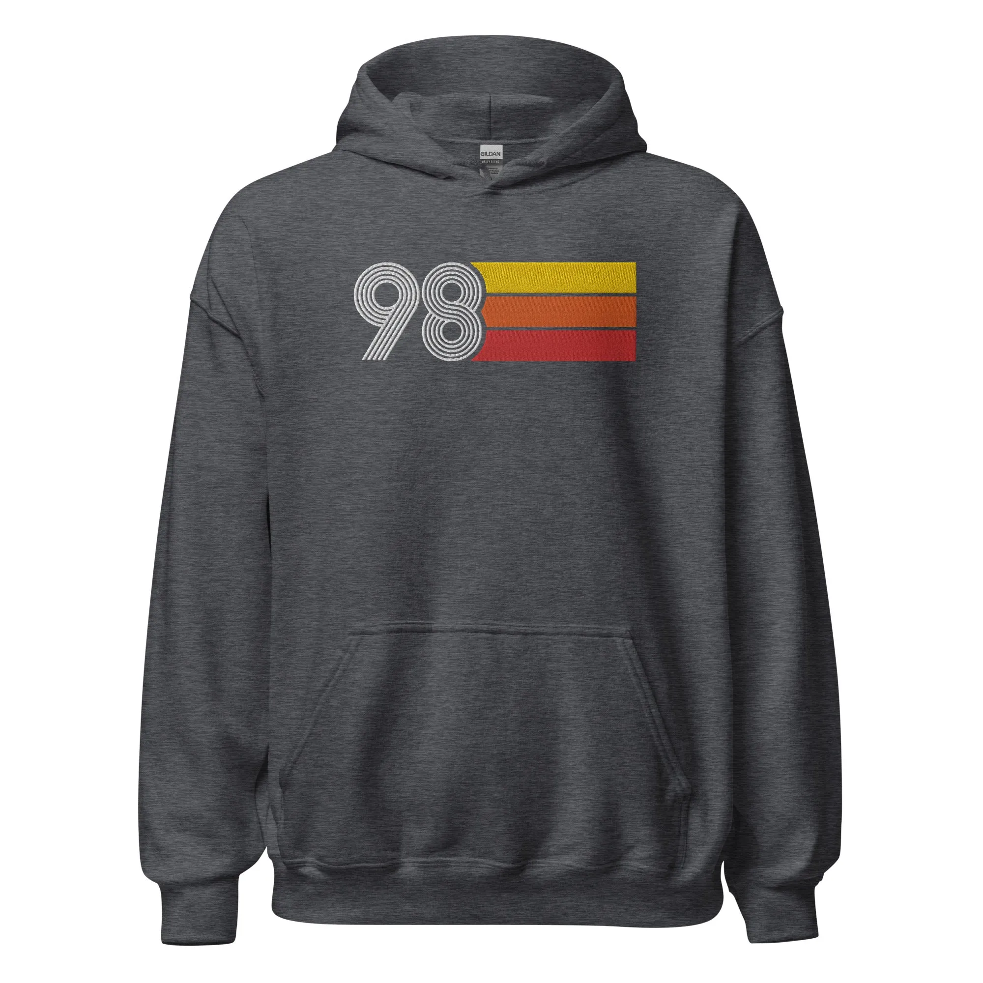 98 - Retro Tri-Line Large Embroidery Unisex Hoodie