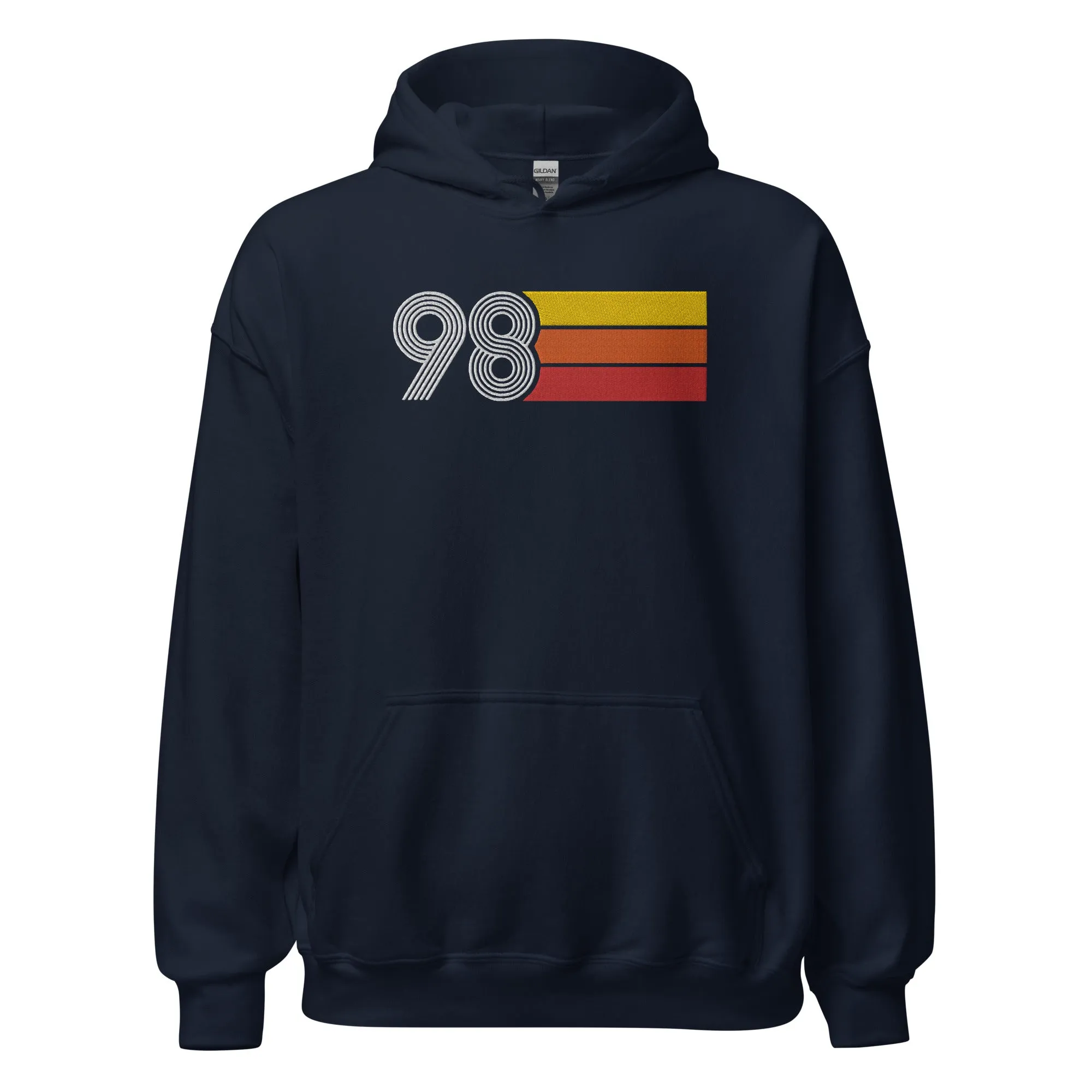98 - Retro Tri-Line Large Embroidery Unisex Hoodie