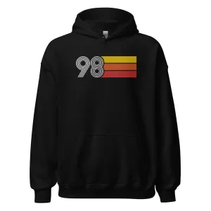 98 - Retro Tri-Line Large Embroidery Unisex Hoodie