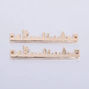 About 48*20mm City Necklace City Pendant Minimalist Necklace Jewelry visitors necklace Washington Skyline Pendant Necklace gold 1pcs