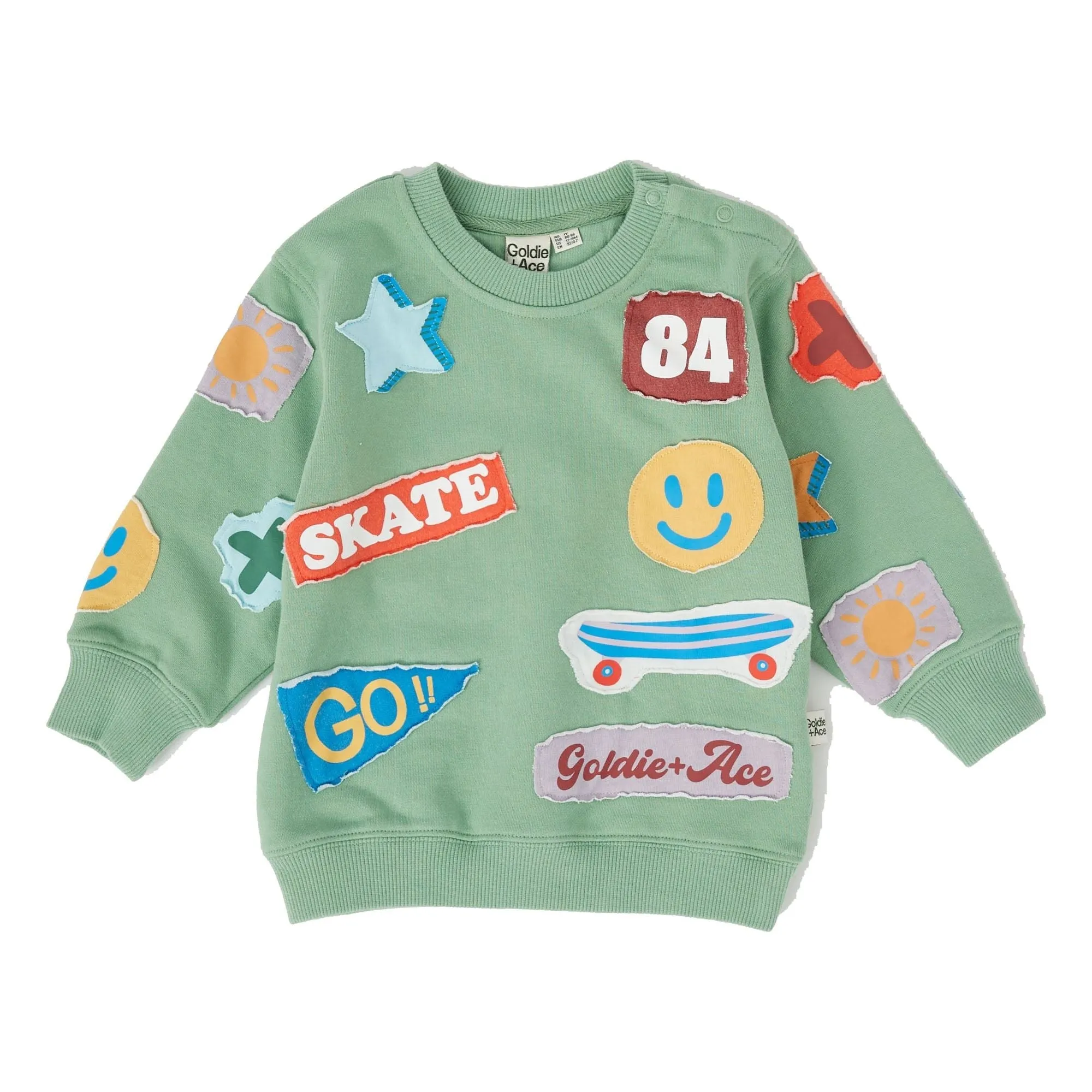 Adam Patch Sweater - Fern Green