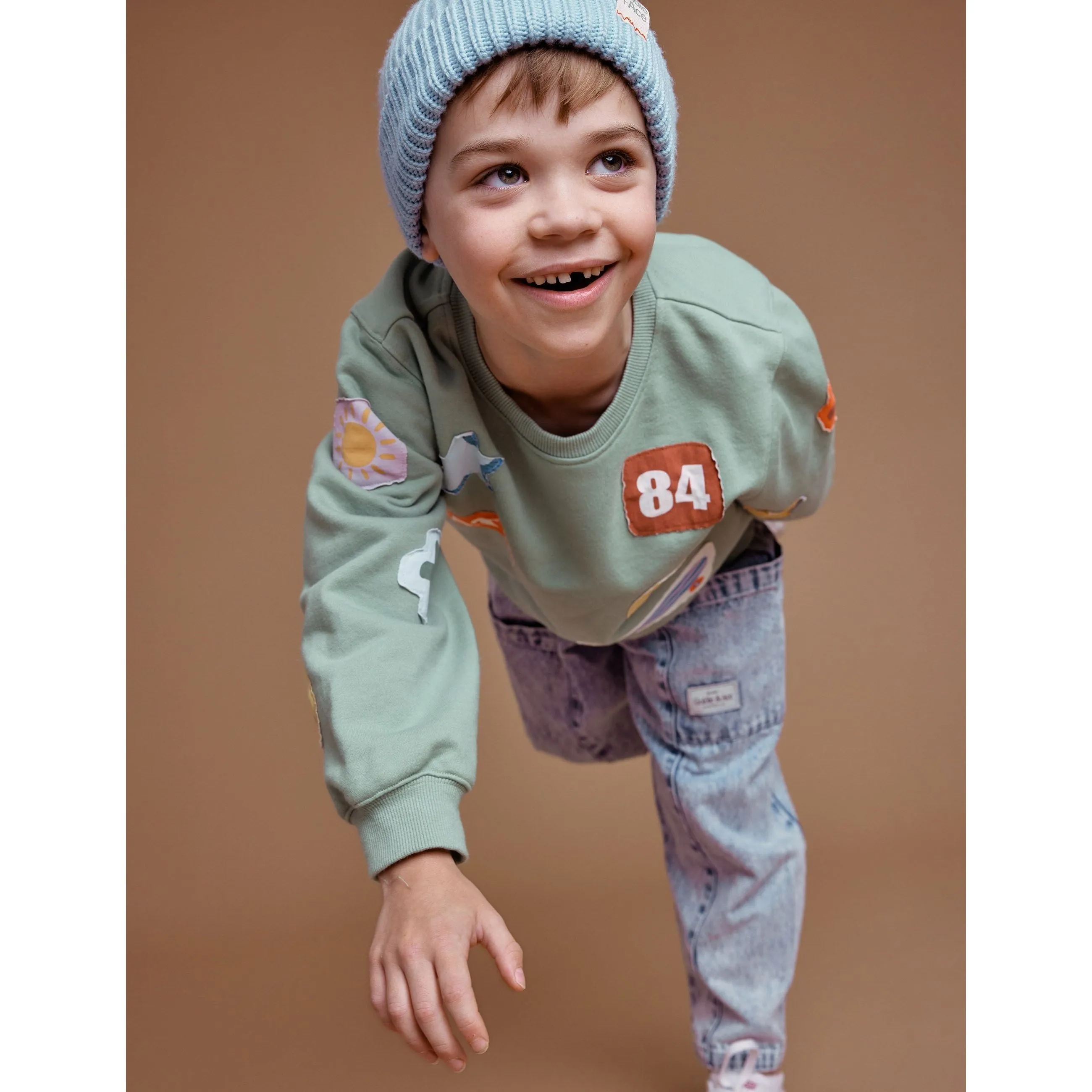 Adam Patch Sweater - Fern Green