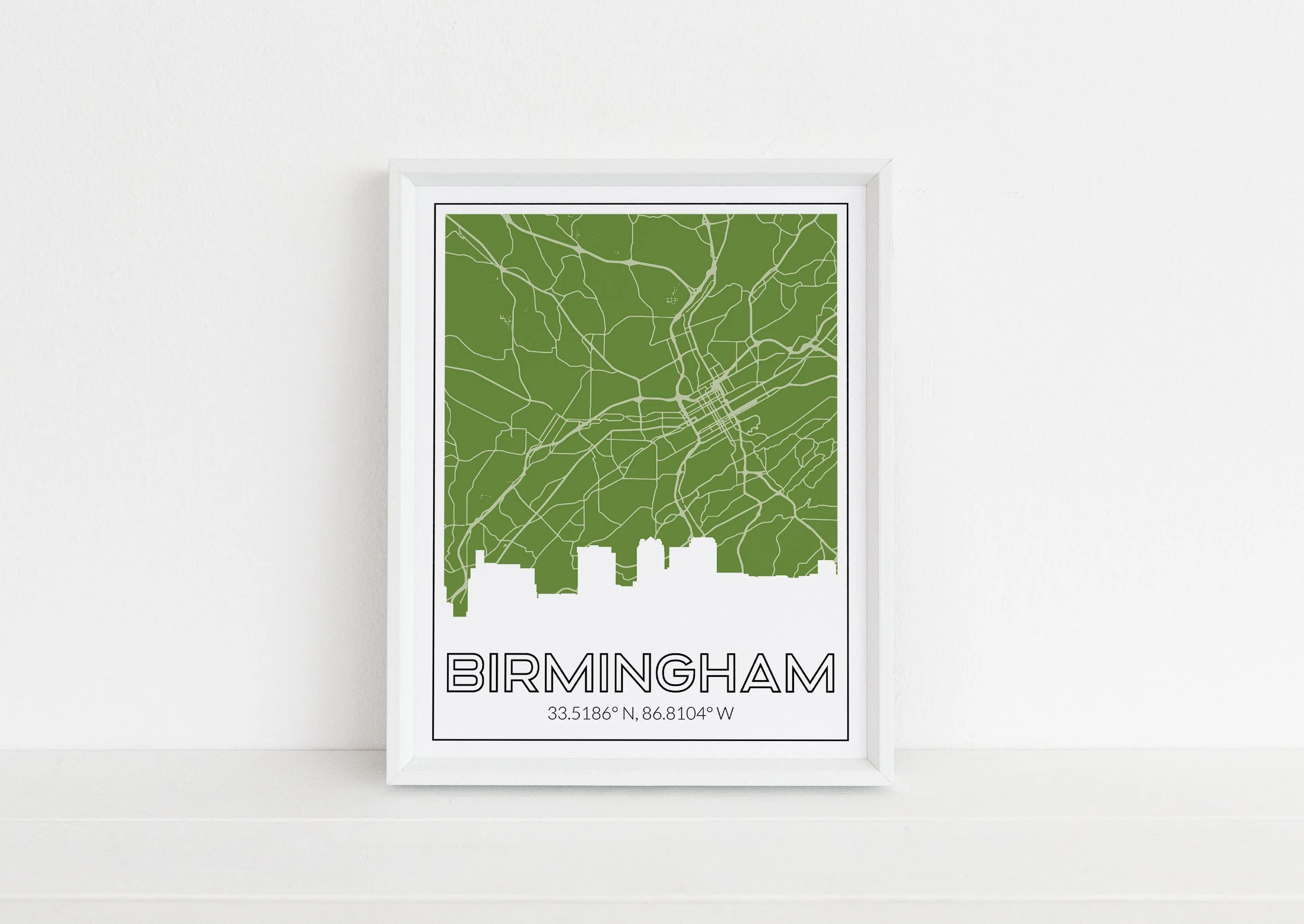 Alabama city map art, framed Alabama art print, multiple Alabama cities wall art, city skyline art print, Alabama city maps, Alabama decor