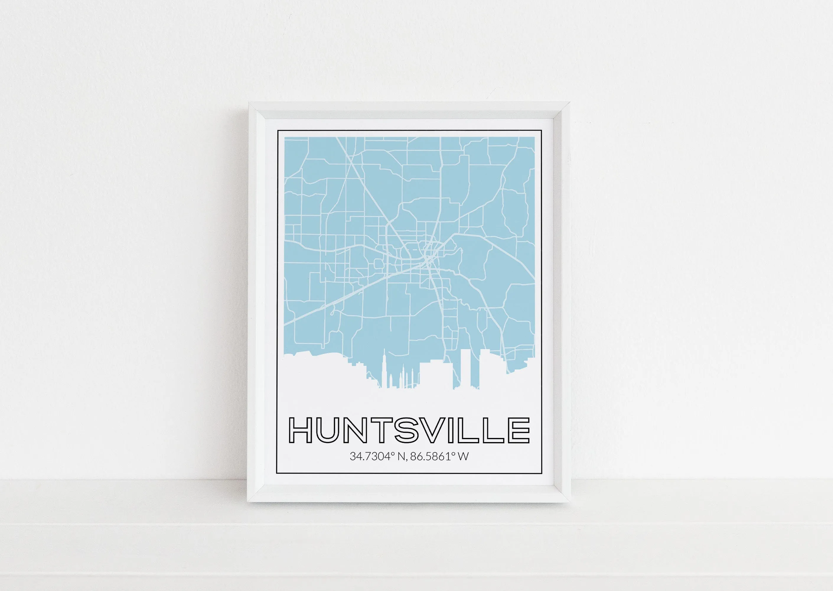 Alabama city map art, framed Alabama art print, multiple Alabama cities wall art, city skyline art print, Alabama city maps, Alabama decor