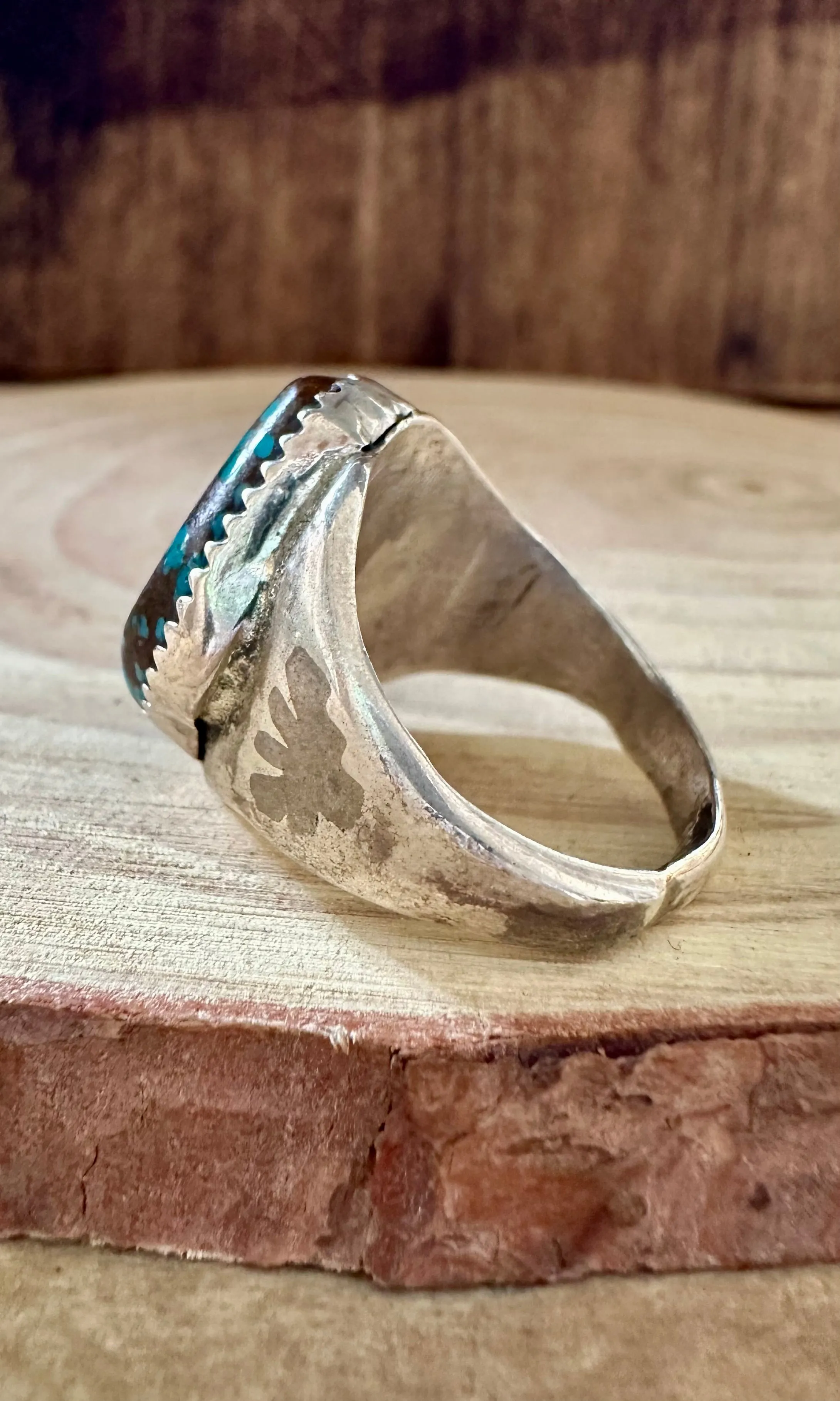 ANNIE LINCOLN EGYPTIAN Turquoise Sterling Silver Ring • Size 7