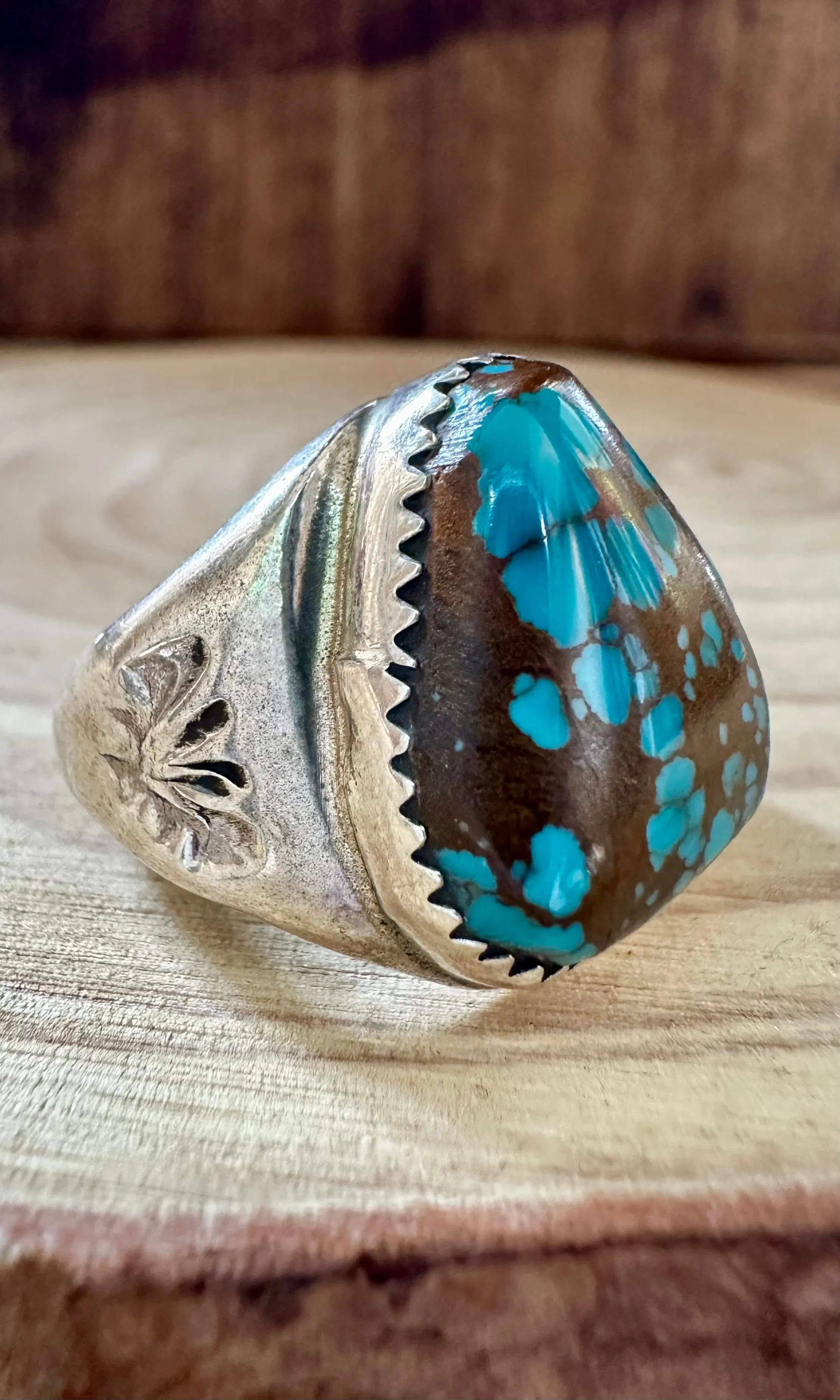 ANNIE LINCOLN EGYPTIAN Turquoise Sterling Silver Ring • Size 7