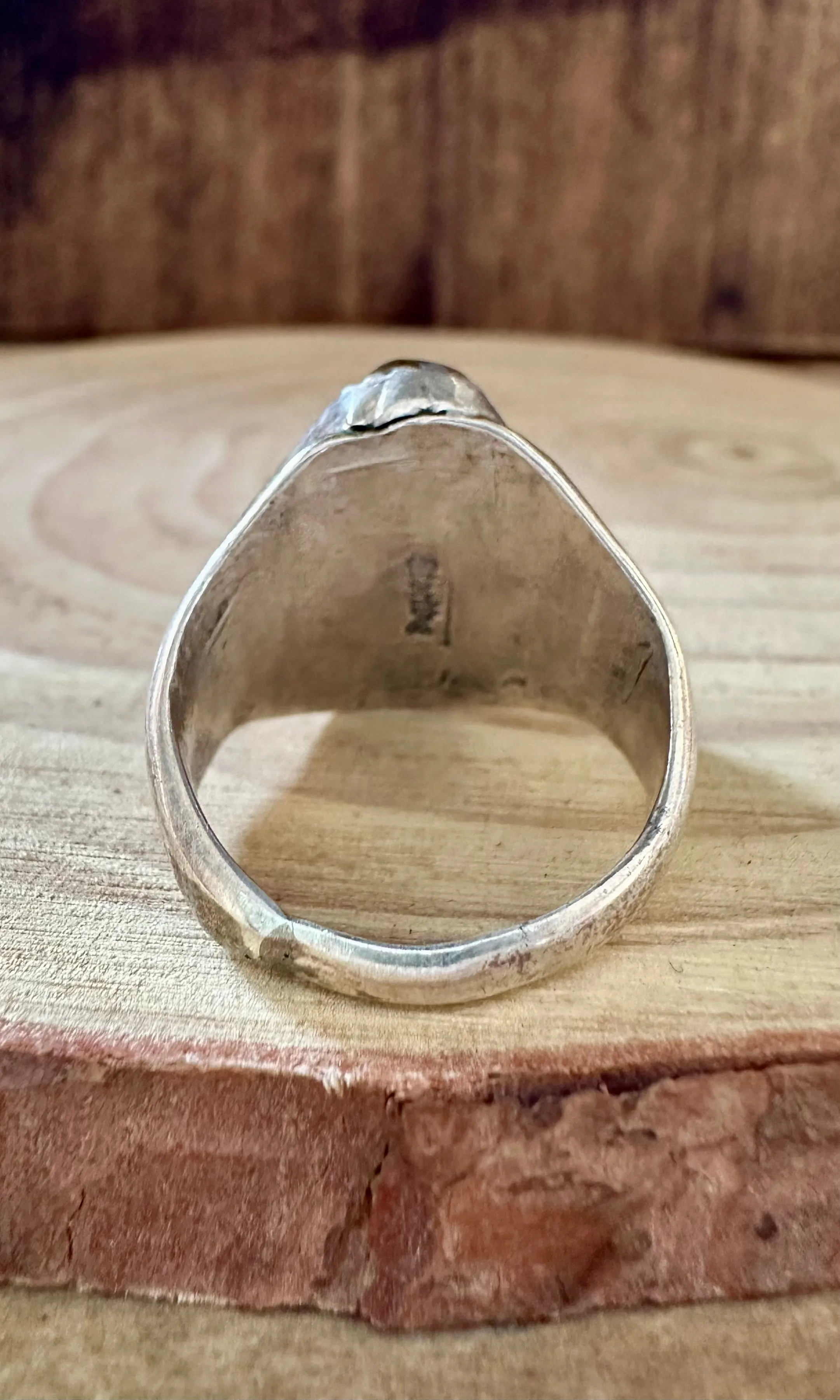 ANNIE LINCOLN EGYPTIAN Turquoise Sterling Silver Ring • Size 7