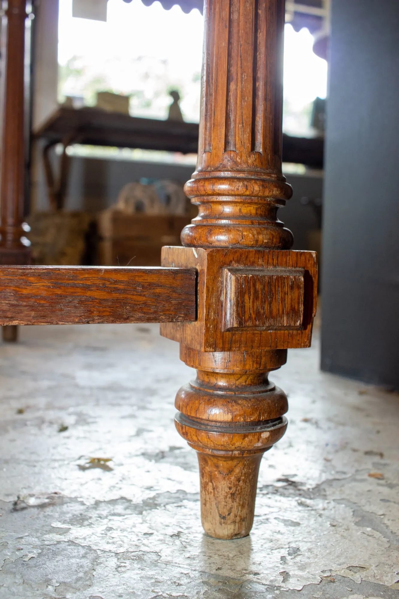 Antique French Carved Wood Empire Style Table ca. 1900