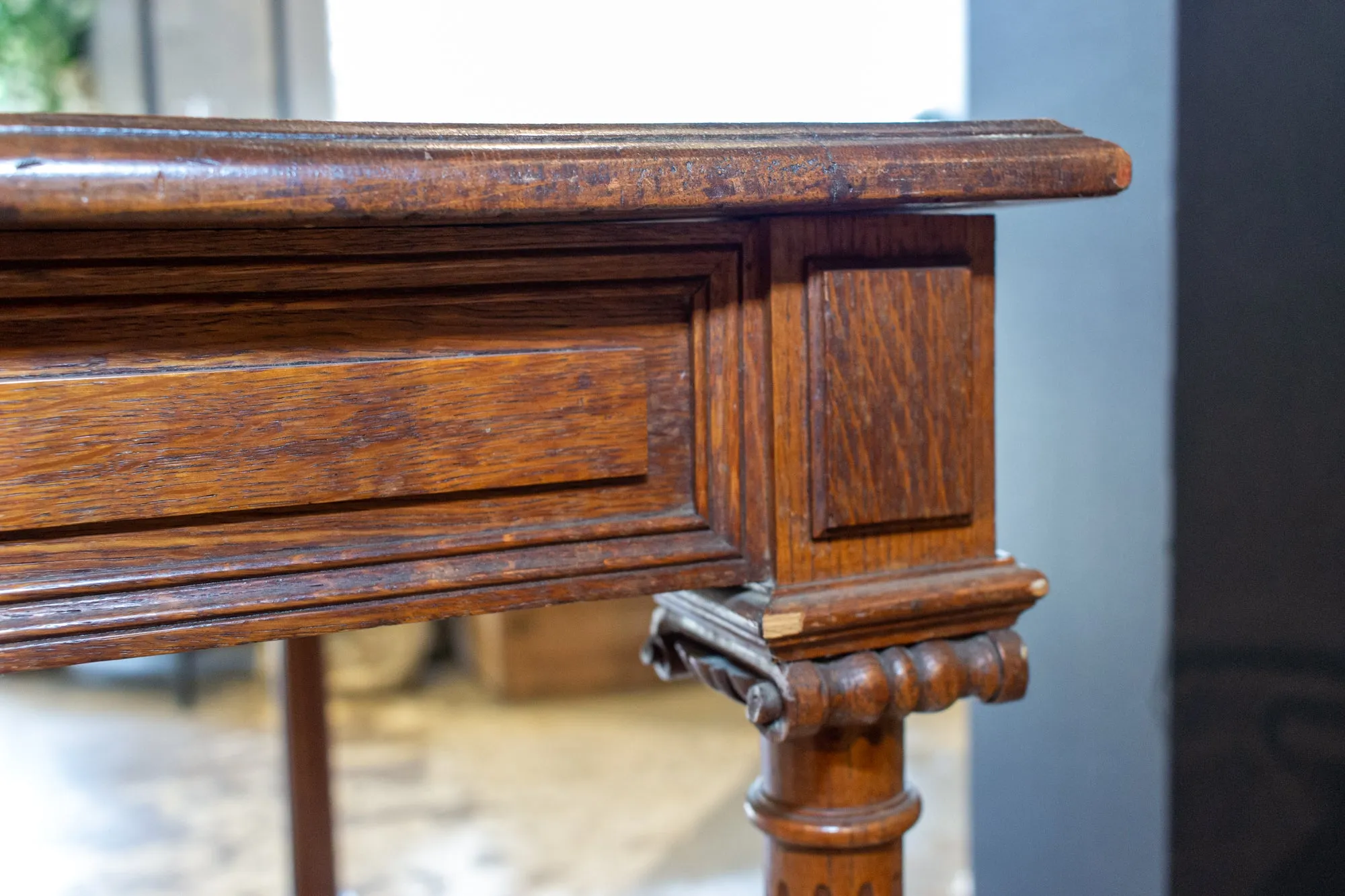 Antique French Carved Wood Empire Style Table ca. 1900