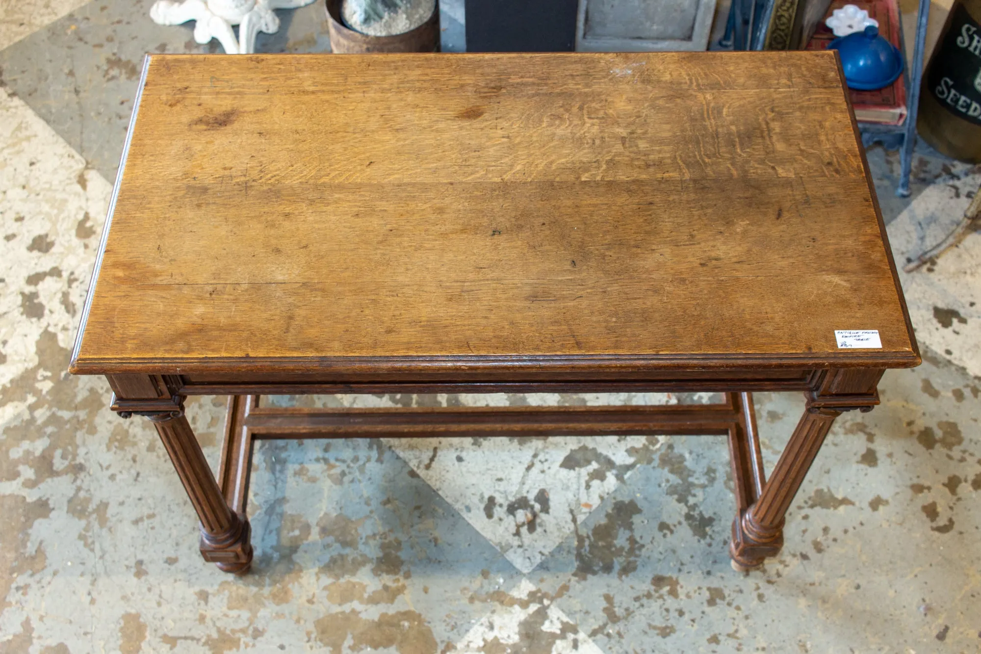 Antique French Carved Wood Empire Style Table ca. 1900