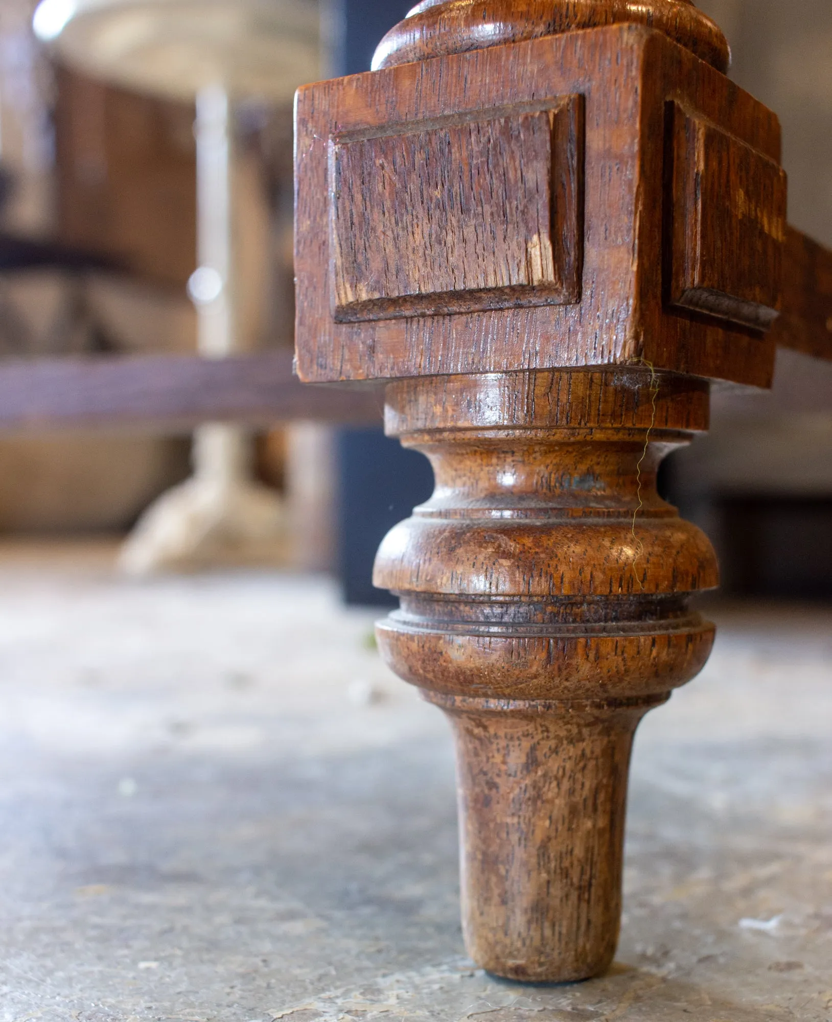 Antique French Carved Wood Empire Style Table ca. 1900