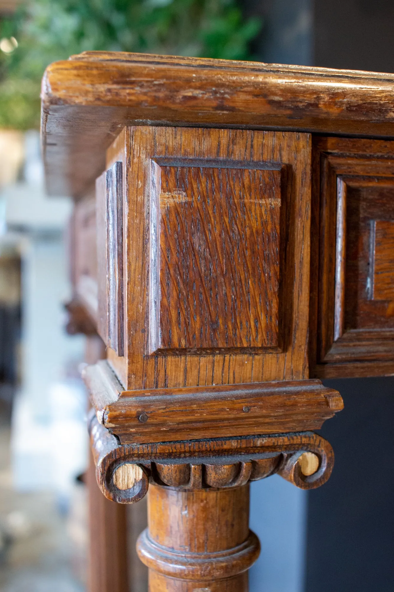 Antique French Carved Wood Empire Style Table ca. 1900