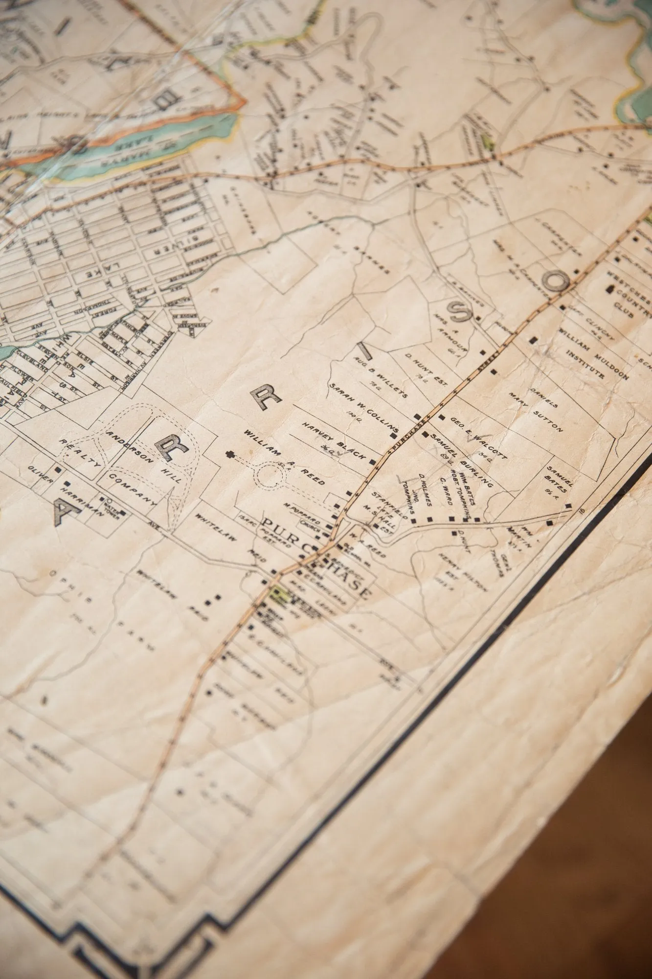 Antique Greenburgh, White Plains, Tarrytown, River Towns NY Map