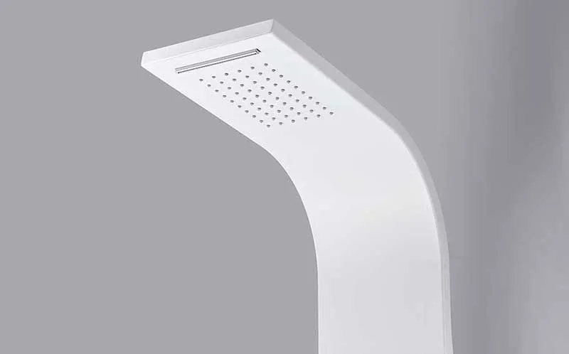 Anzzi ARENA Series 60 in. Full Body Shower Panel System with Heavy Rain Shower and Spray Wand in White