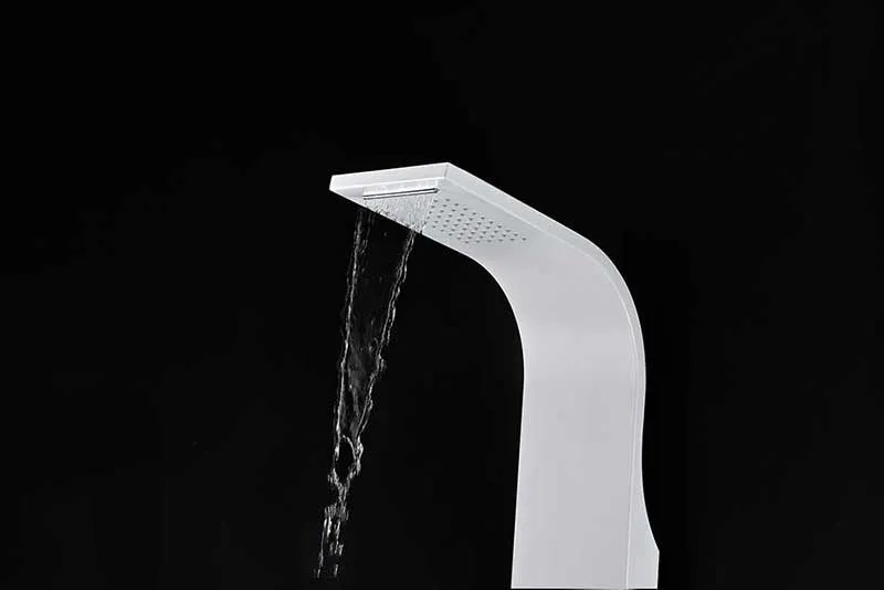 Anzzi ARENA Series 60 in. Full Body Shower Panel System with Heavy Rain Shower and Spray Wand in White