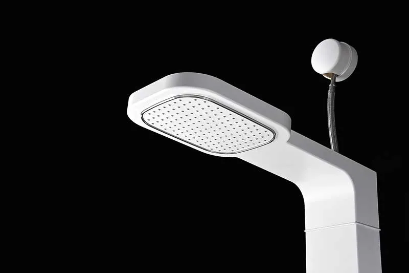 Anzzi Hacienda Series 44 in. Full Body Shower Panel System with Heavy Rain Shower and Spray Wand in White