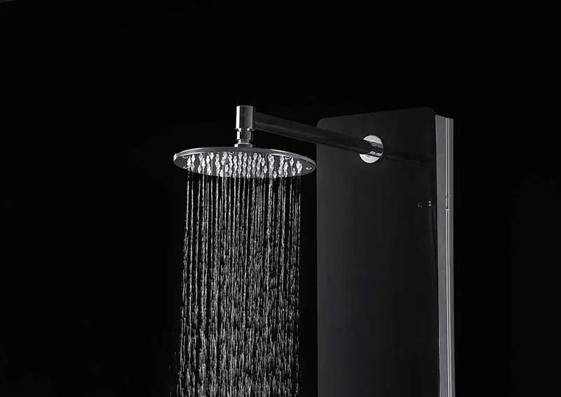 Anzzi LANDE Series 56 in. Full Body Shower Panel System with Heavy Rain Shower and Spray Wand in Black