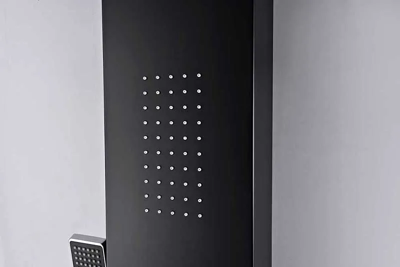Anzzi LEVEL Series 66 in. Full Body Shower Panel System with Heavy Rain Shower and Spray Wand in Black