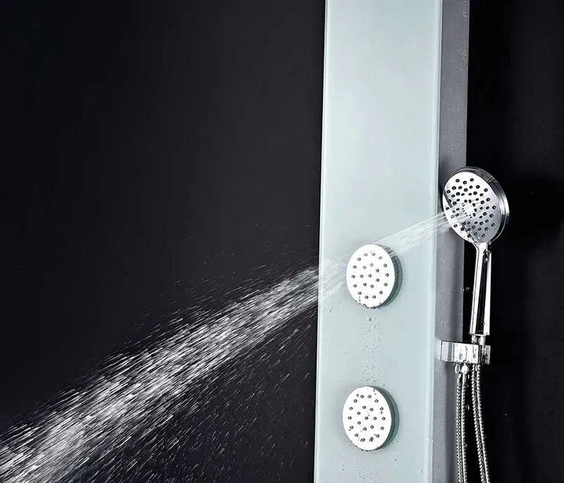 Anzzi MARE Series 60 in. Full Body Shower Panel System with Heavy Rain Shower and Spray Wand in White