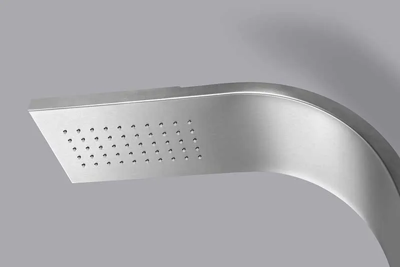 Anzzi Pier 48 in. Full Body Shower Panel with Heavy Rain Shower and Spray Wand in Brushed Steel