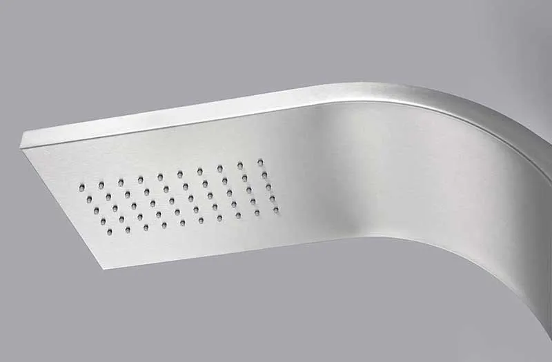 Anzzi PRAIRE Series 64 in. Full Body Shower Panel System with Heavy Rain Shower and Spray Wand in Brushed Steel