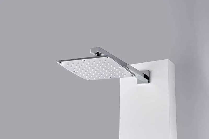 Anzzi VEGA Series 56 in. Full Body Shower Panel System with Heavy Rain Shower and Spray Wand in White