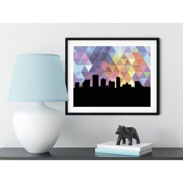 Atlantic City, New Jersey geometric skyline