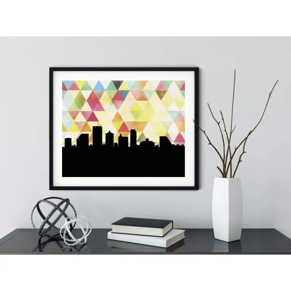 Atlantic City, New Jersey geometric skyline