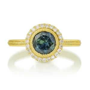 Australian Sapphire Halo Ring