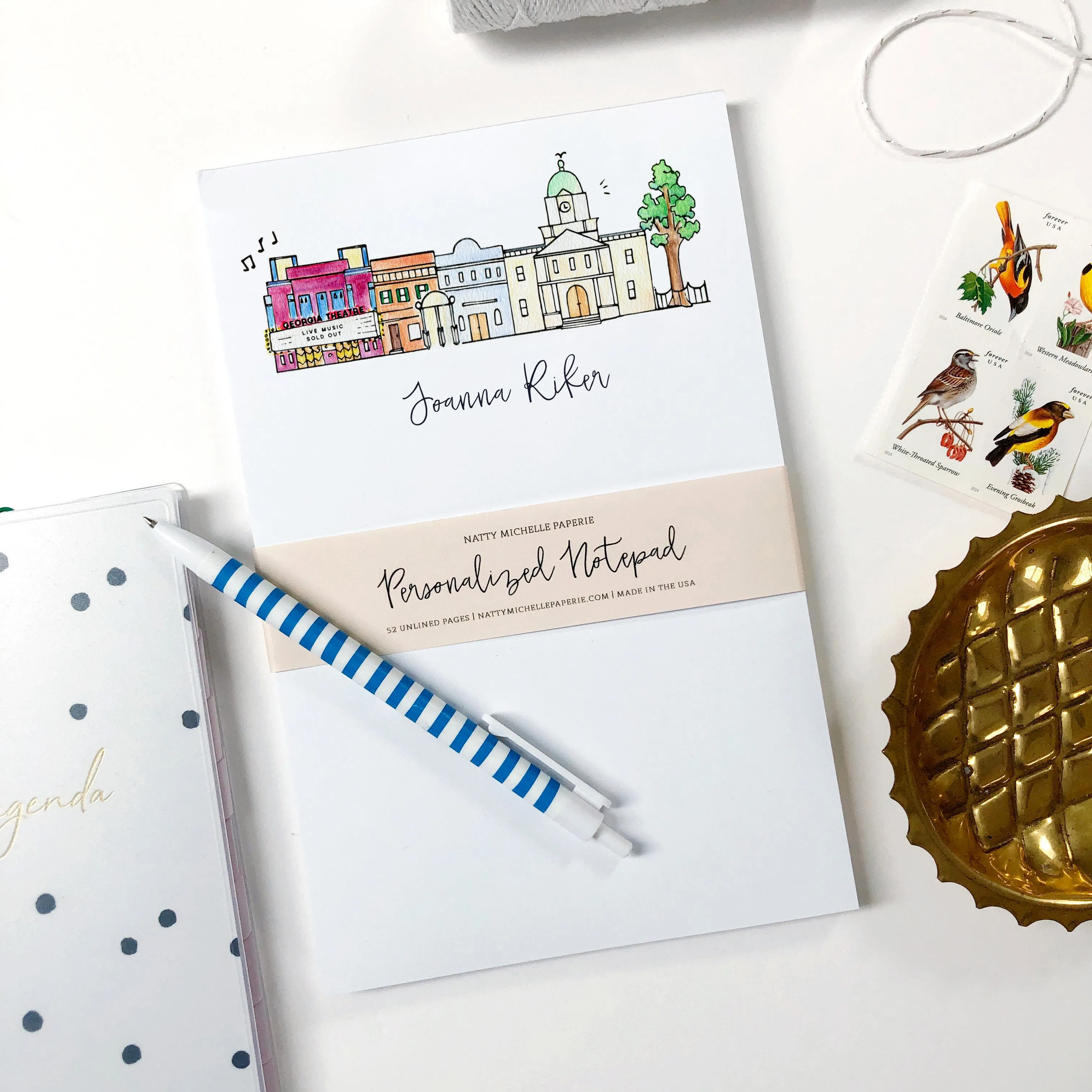 *Available in a Variety of Skylines* Personalized Notepads