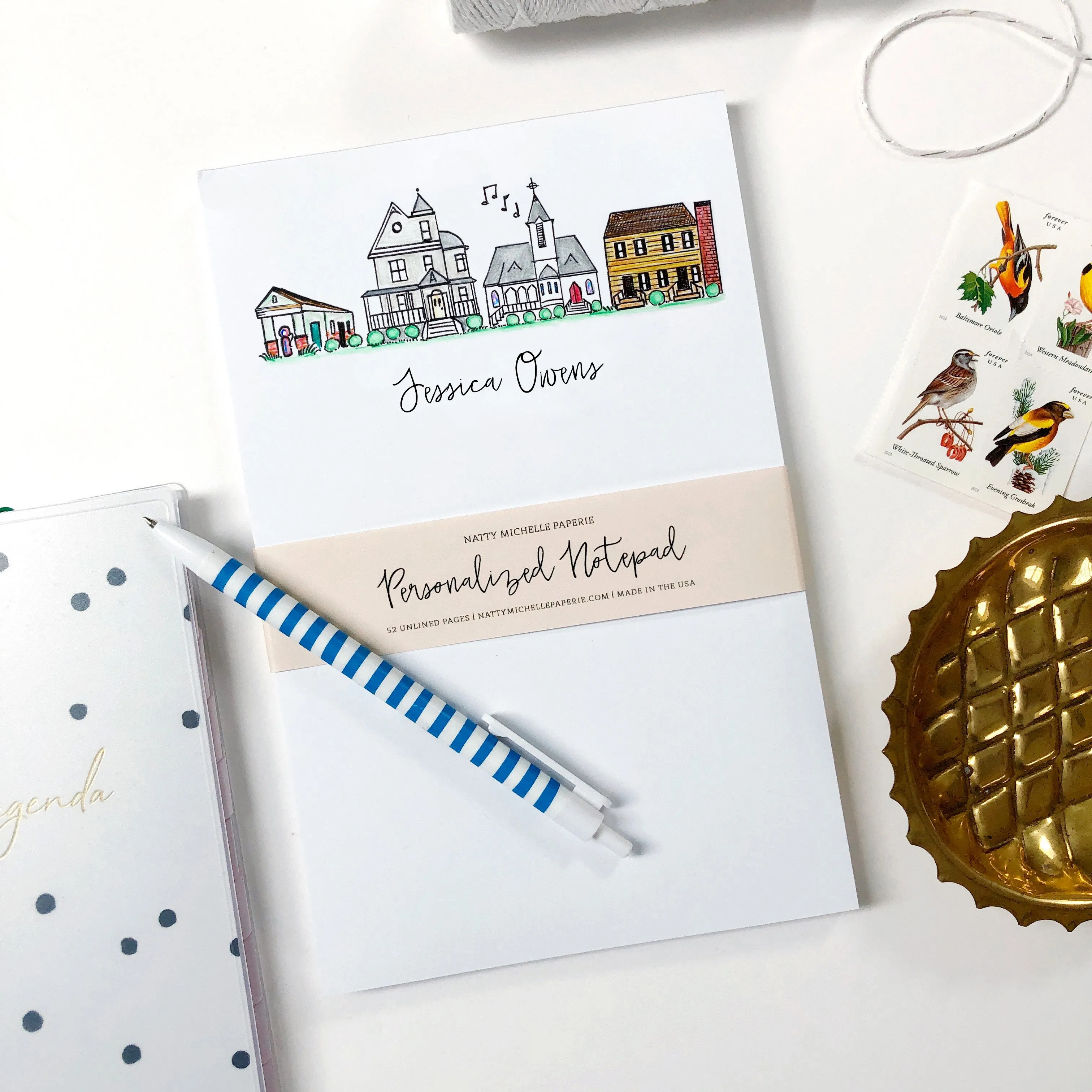 *Available in a Variety of Skylines* Personalized Notepads