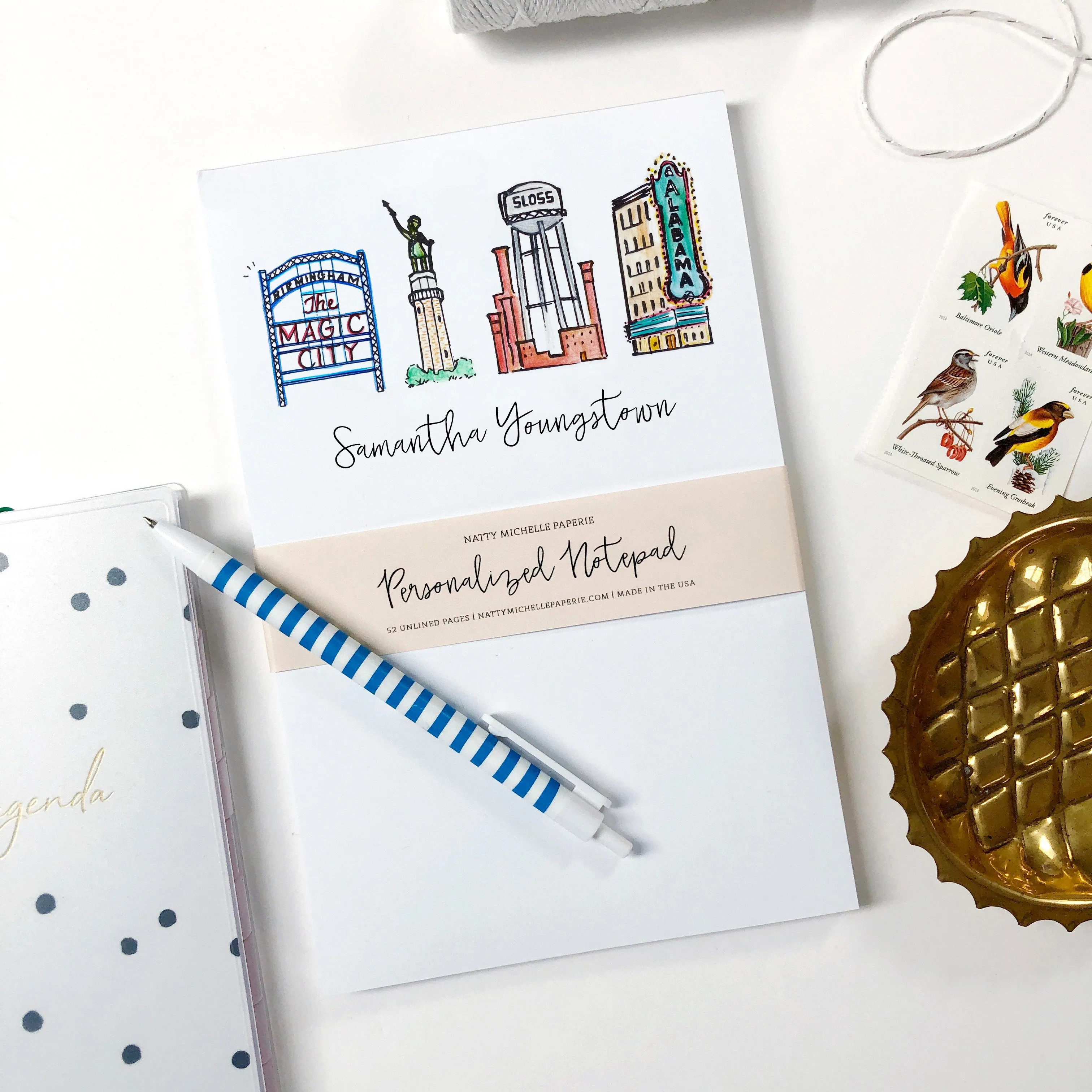 *Available in a Variety of Skylines* Personalized Notepads
