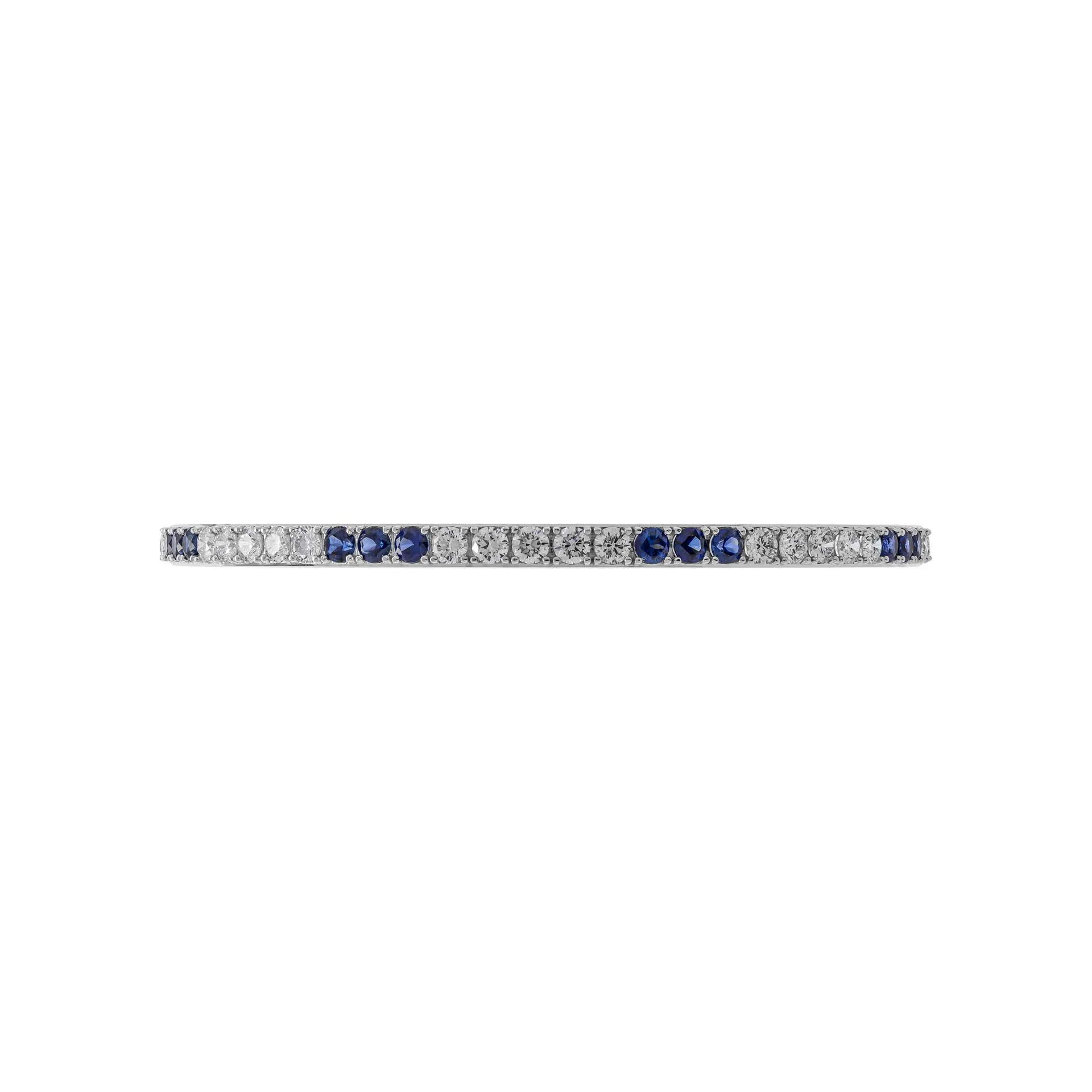 Bangle Bracelet in 14 K White Gold 7.51ct