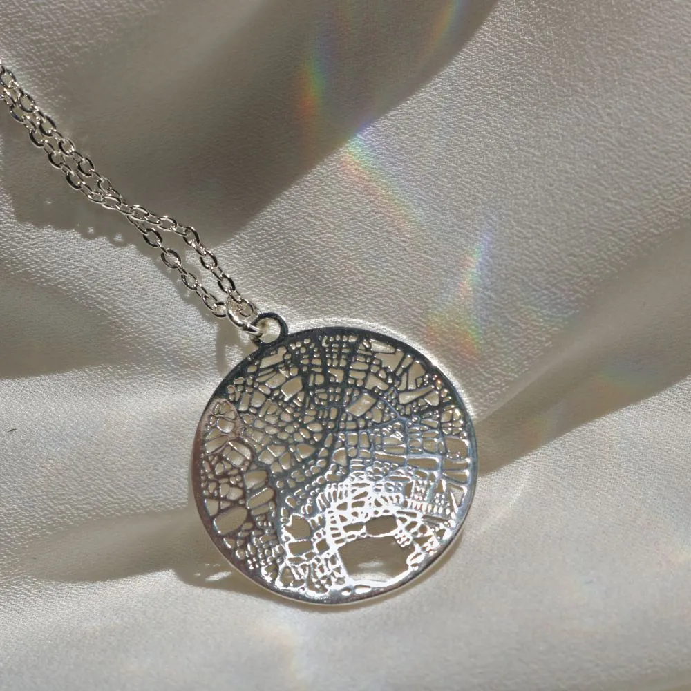 Berlin Silver - City Map Necklace