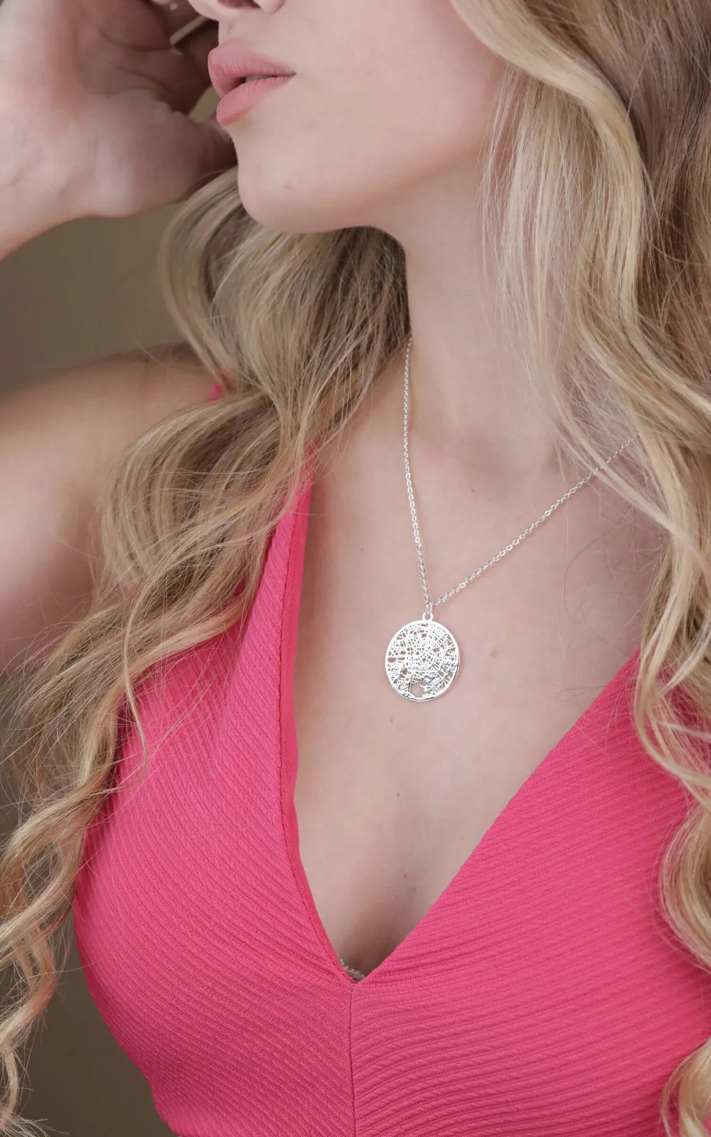 Berlin Silver - City Map Necklace