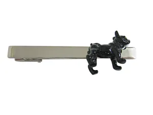 Black Toned French Bulldog Square Tie Clip