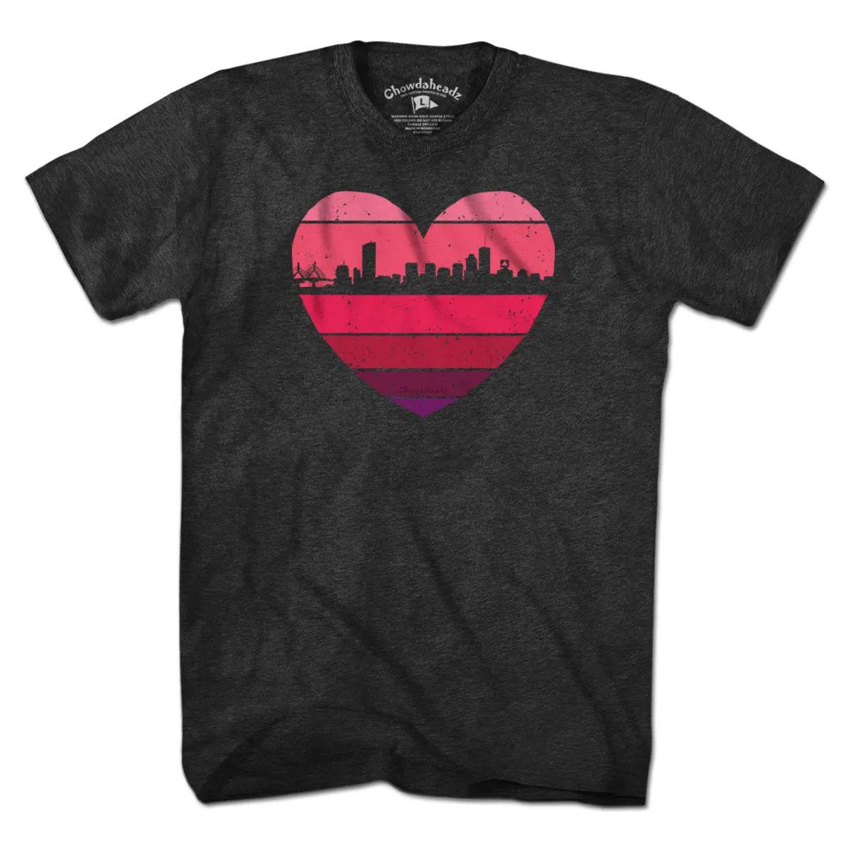 Boston Heart Retro Skyline T-Shirt