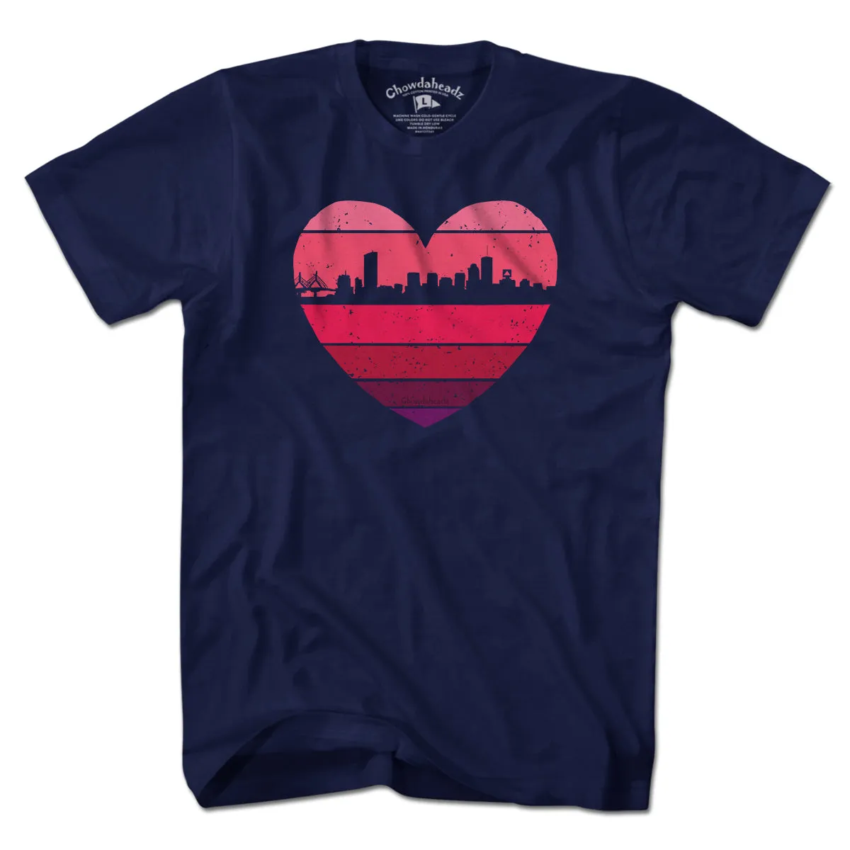 Boston Heart Retro Skyline T-Shirt