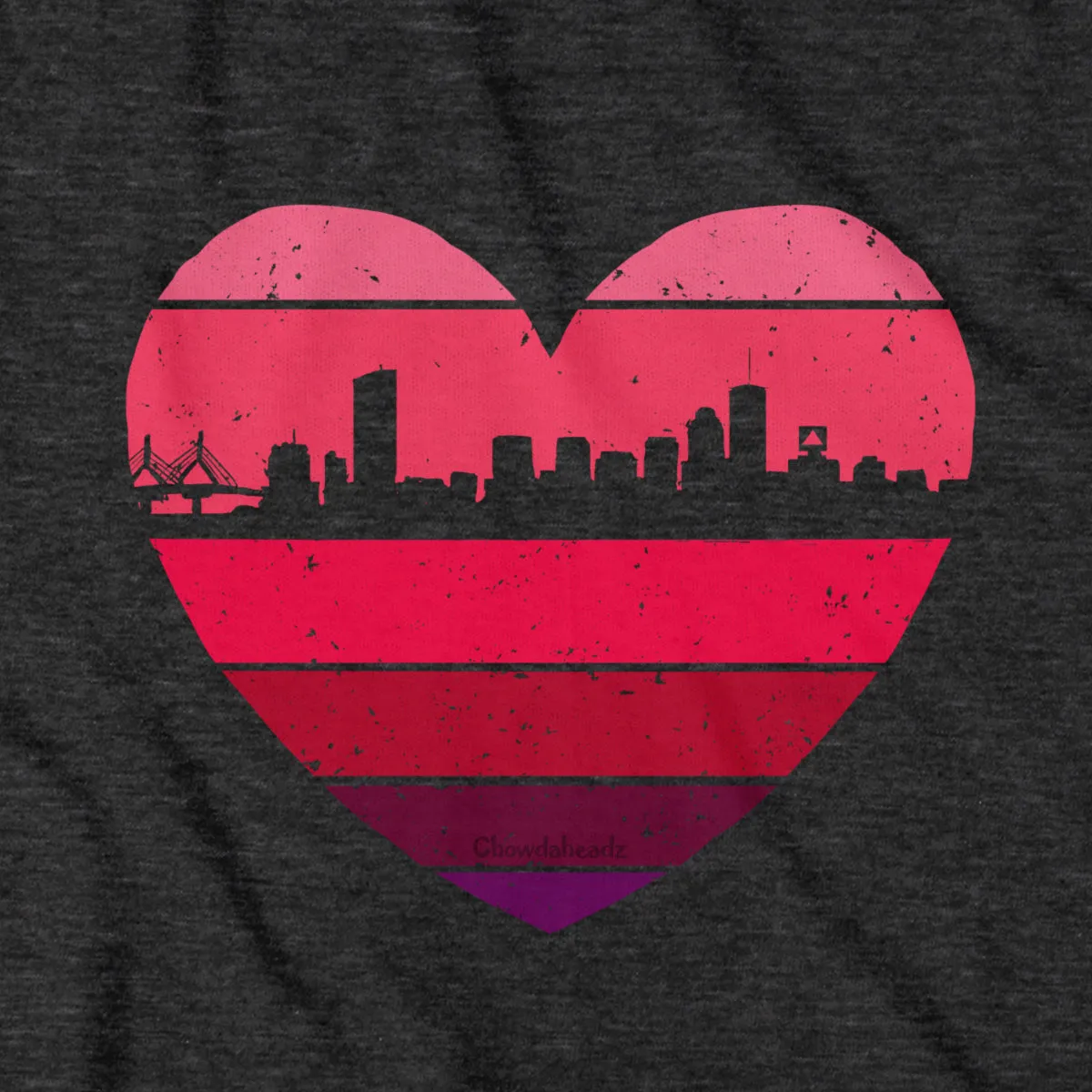 Boston Heart Retro Skyline T-Shirt