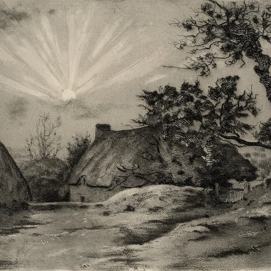 Breton Farm in Sunlight