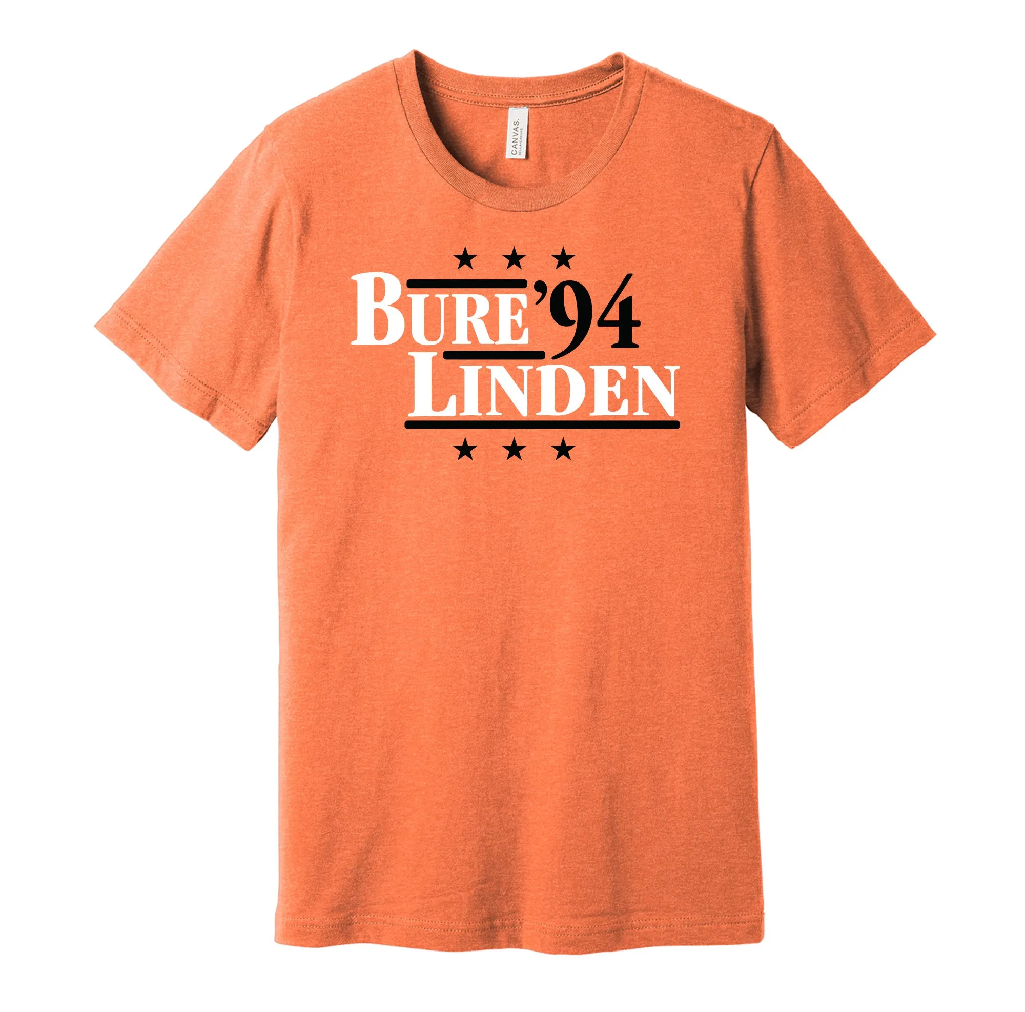 Bure & Linden '94 - Vancouver Legends Political Campaign Parody T-Shirt - Hyper Than Hype Shirts